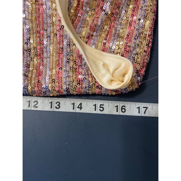 Julia Jordan Multicolor Sequin Shift Dress Sz 8 Event Paty NYE Coquette - Picture 5 of 13